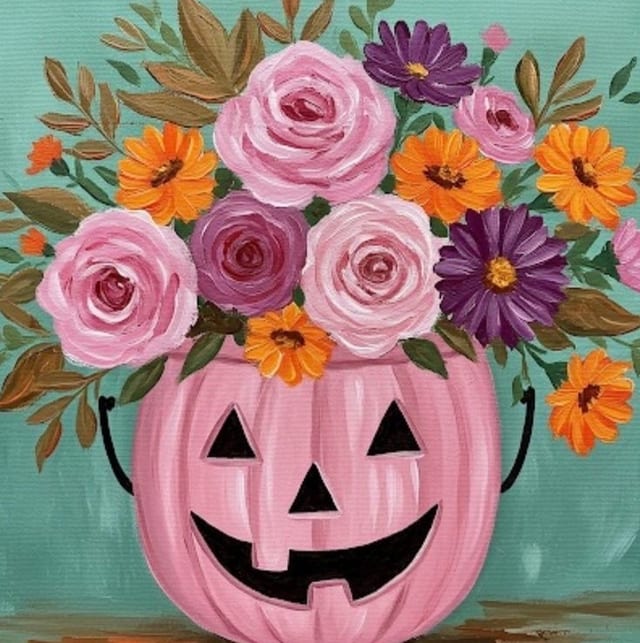 Sip & Paint Thursday 10/15 Pink Jack-O.