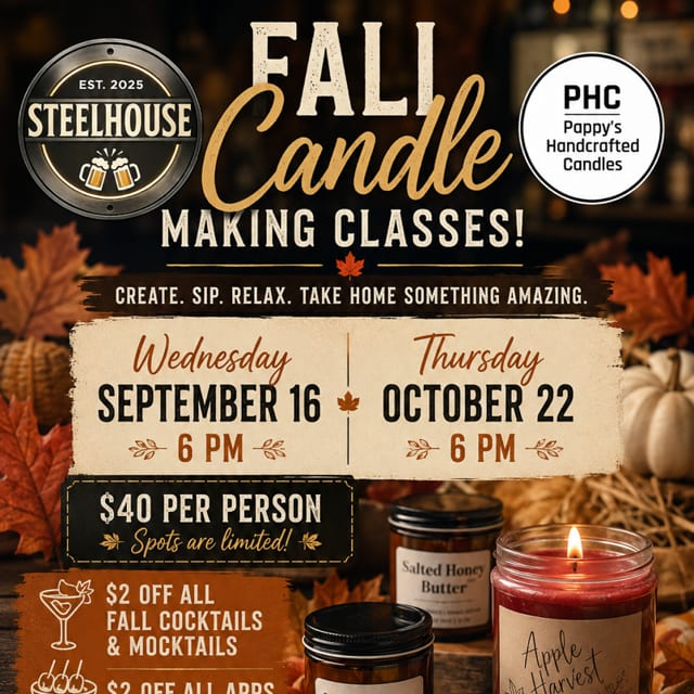 Fall Candle Making 10/22/2026.