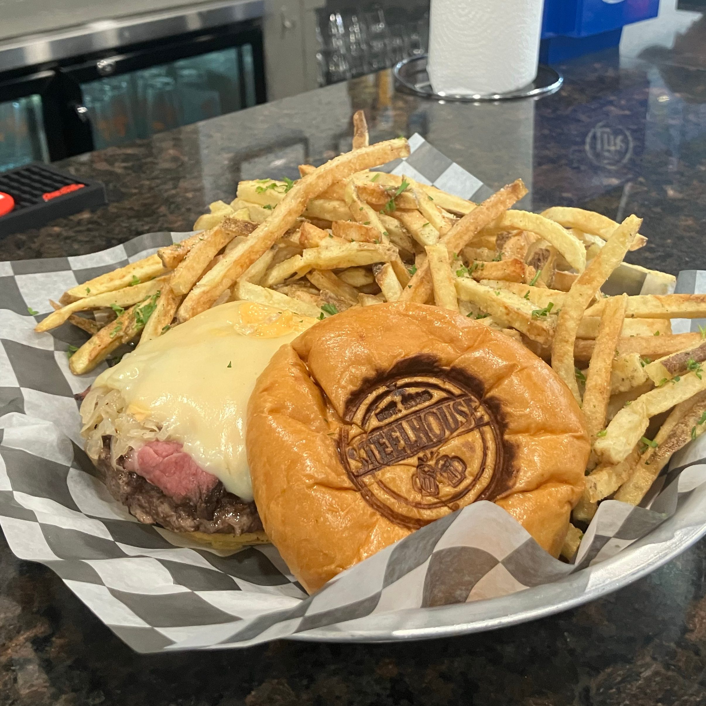 Steel Sunrise Burger.