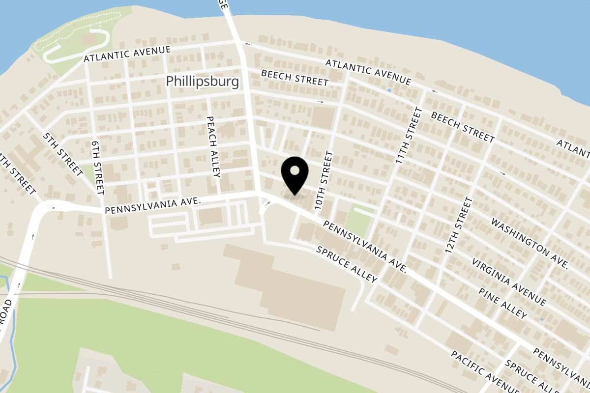 Map showing the location of Steel House on 919 Pennsylvania Ave in Monaca